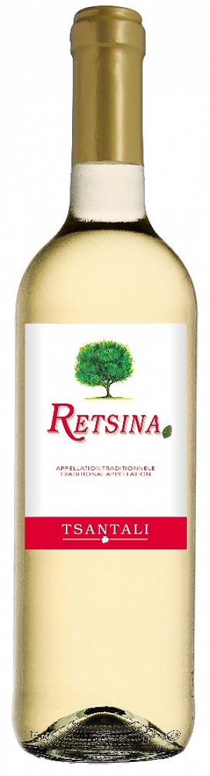 Retsina white wine Tsantali 750 ml